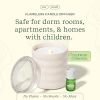 Candle Diffuser with ClickWick Essential Oil Blend, Rechargeable Waterless Aromatherapy Diffuser for Home and Office, Ribbed Pink