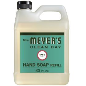 Mrs Meyers Liquid Hand Sp Refil (6x33OZ) (Scent: Basil)