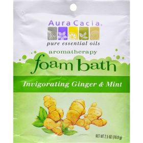 Aura Cacia Foam Bath (6x2.5 Oz) (Scent: Invigorating Ginger and Mint)