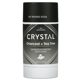 CRYSTL DEOD STICK (1 X 2.5 OZ) (Scent: Charcoal + Tea Tree)