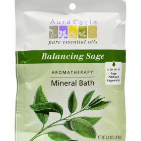 Aura Cacia Mineral Bath Salts (6x2.5 Oz) (Scent: Balancing Sage)