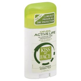 Kiss My Face Active Life Deodorant (1x2.48 Oz) (Scent: Cucumber Green Tea)