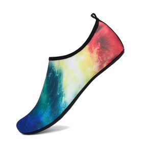 Men's Water Shoes Quick Drying Swimming Socks Women Yoga Shoes Summer Aqua Sandals Non Slip Barefoot Slippers for Beach Vacation (Color: P18, size: 40-41 (feet 24.5cm))