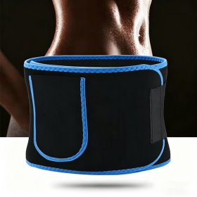 Unisex Waist Trimmer with Phone Pocket Slimming Belt Tummy Toning (Color: Blue)