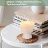 Scented Luxury Candle in Handmade Marble Container |1 Set | Soy Wax | Non-Toxic | Reusable Stone Jar | Story of Stone | Distinctive Gift. Natural Spri