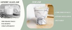 Scented Luxury Candle in Handmade Marble Container |1 Set | Soy Wax | Non-Toxic | Reusable Stone Jar | Story of Stone | Distinctive Gift. Natural Spri