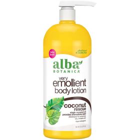 Alba Botanica Very Emollient Body Lotion (1x32 Oz) (Scent: Coconut Rescue)